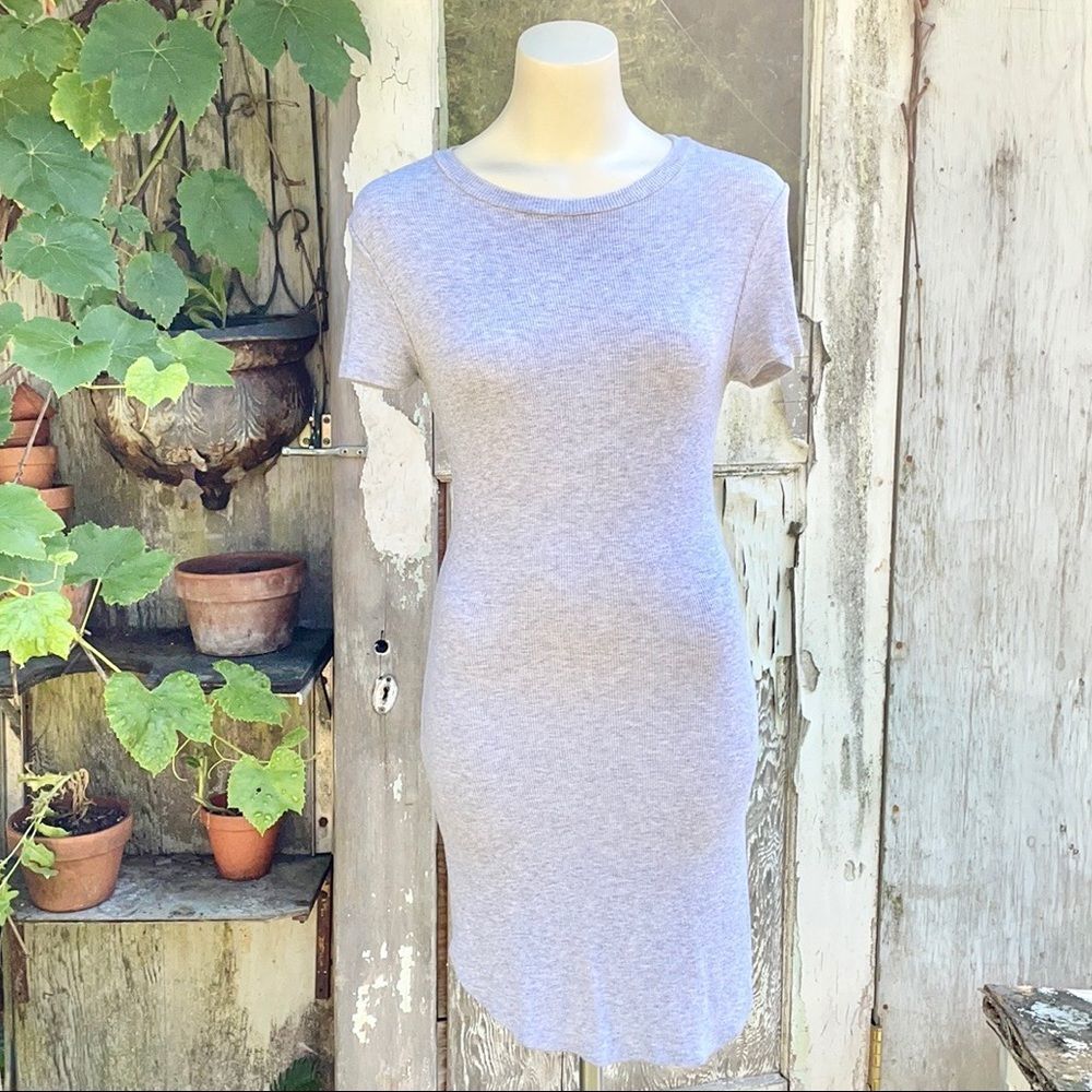 DOUBLE ZERO • size small grey midi dress